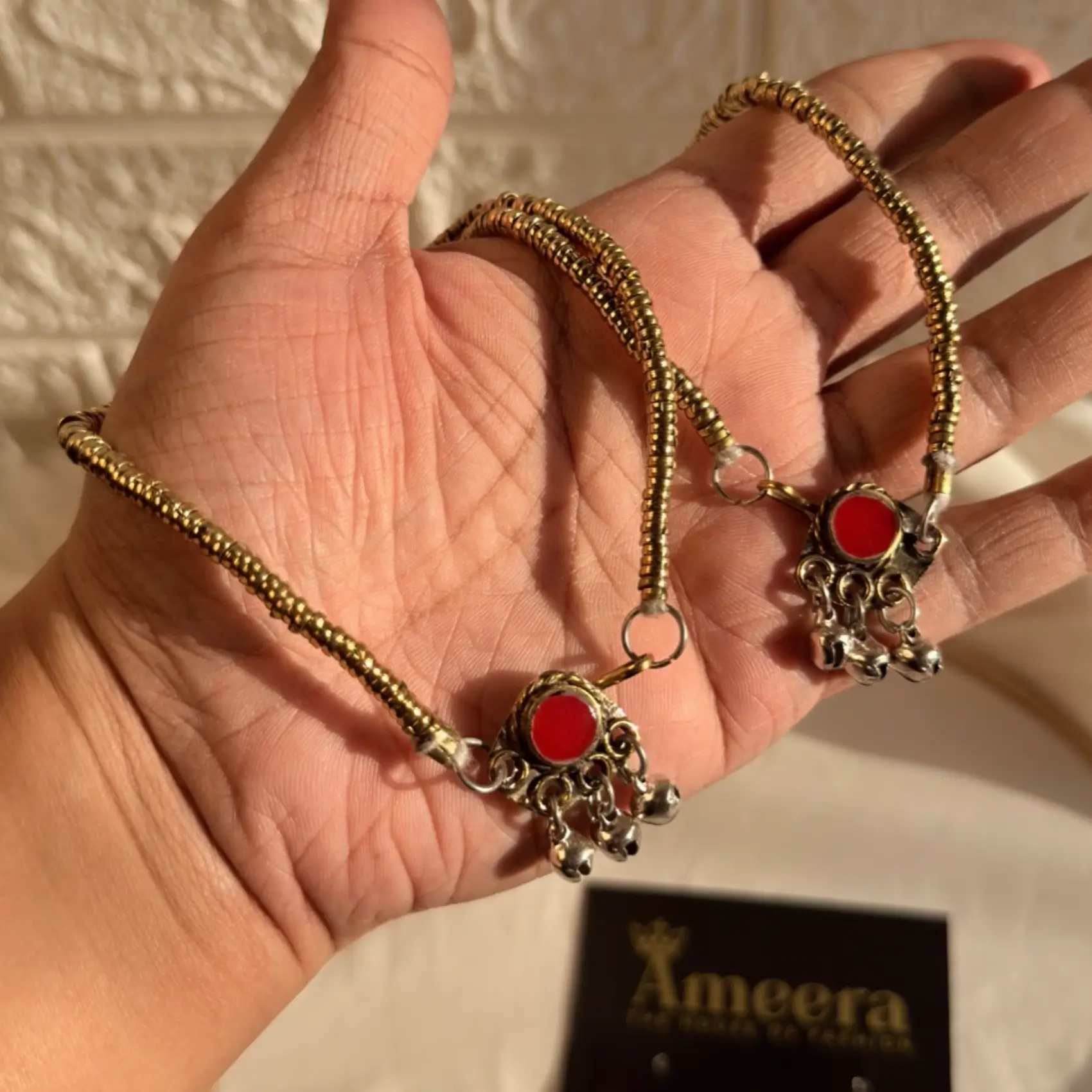 Antique Afghan Handcrafted Stone Anklet Article 2