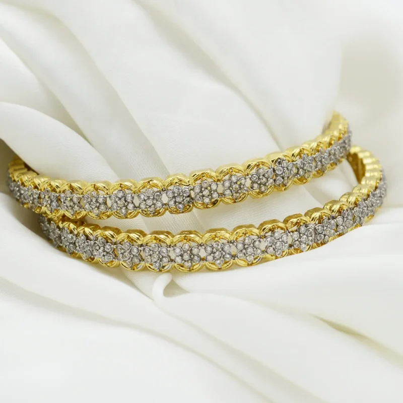 Gold Polish Zircon Bangles