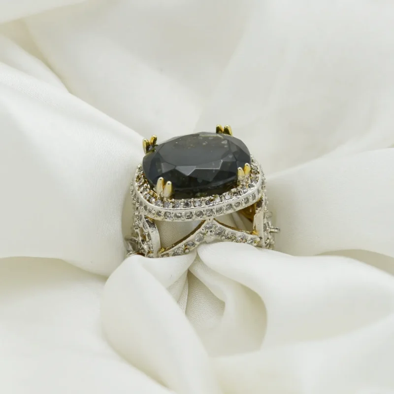 24k Gold Polish Zircon Adjustable Ring Article 1 - Image 2