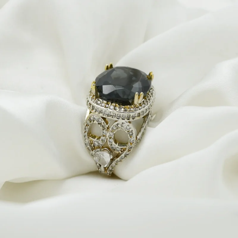 24k Gold Polish Zircon Adjustable Ring Article 1