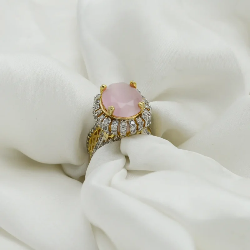 24k Gold Polish Zircon Adjustable Ring Article 2 - Image 2