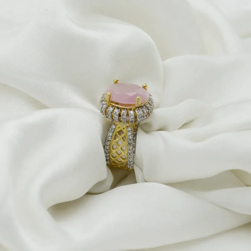 24k Gold Polish Zircon Adjustable Ring Article 2