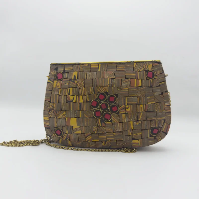 Antique Handcrafted Mosaic Metal Clutch Article 22 - Image 2