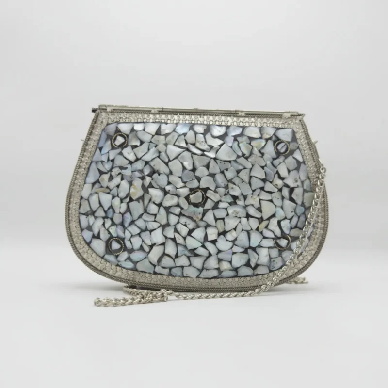 Antique Handcrafted Mosaic Metal Clutch Article 23 - Image 2