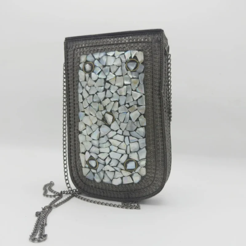 Antique Handcrafted Mosaic Metal Clutch Article 25 - Image 2