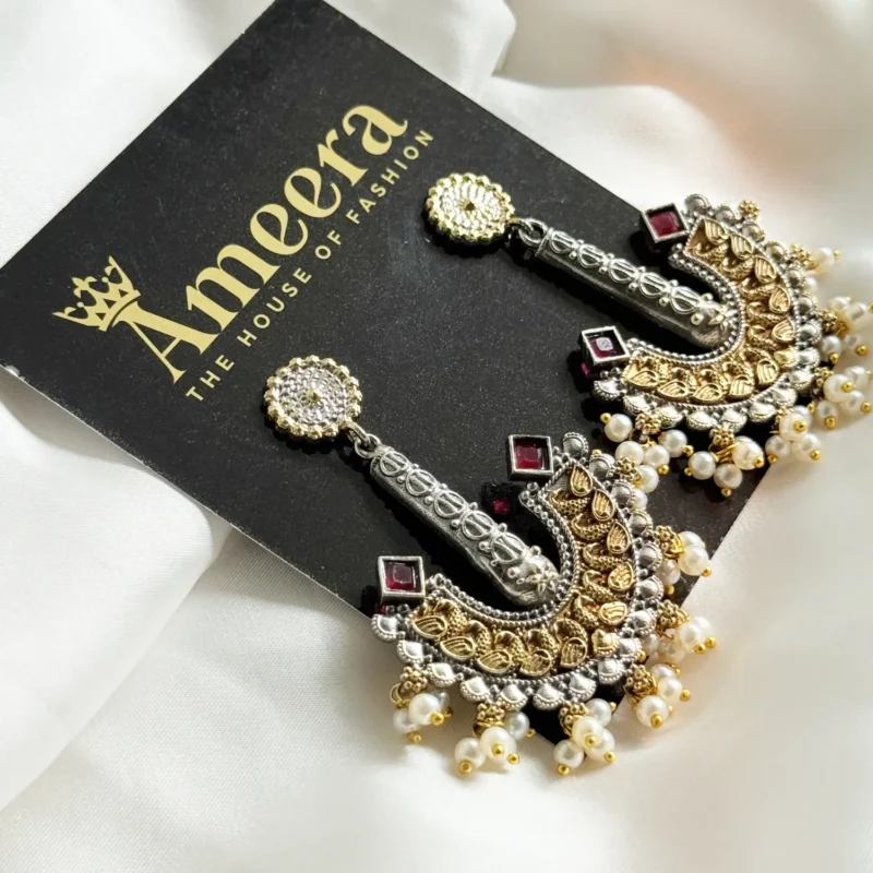 Antique Dual Tone Earrings Article 1 - Image 2
