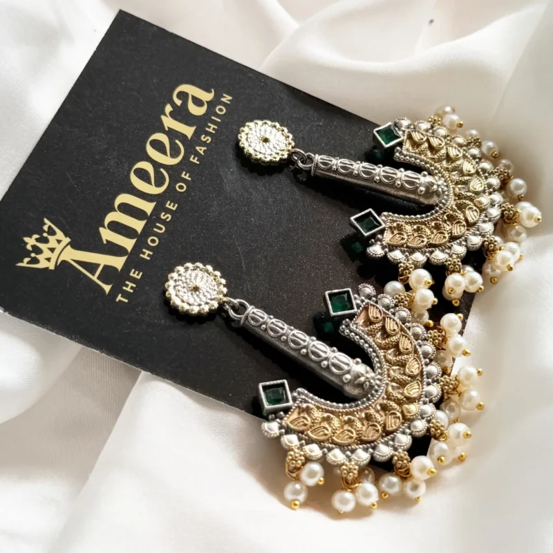 Antique Dual Tone Earrings Article 2 - Image 2