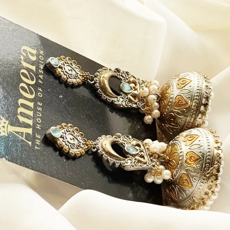Antique Dual Tone Earrings Article 12 - Image 2
