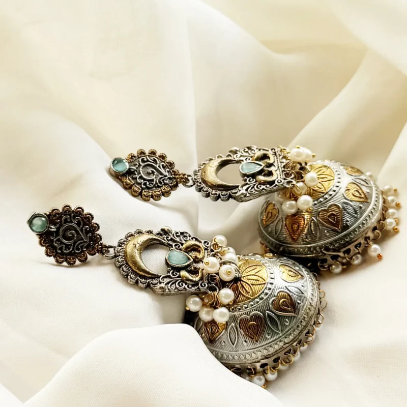 Antique Dual Tone Earrings Article 12 - Image 3