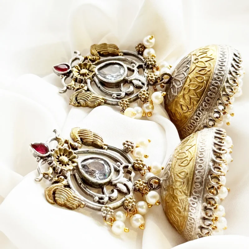 Antique Dual Tone Earrings Article 14 - Image 2