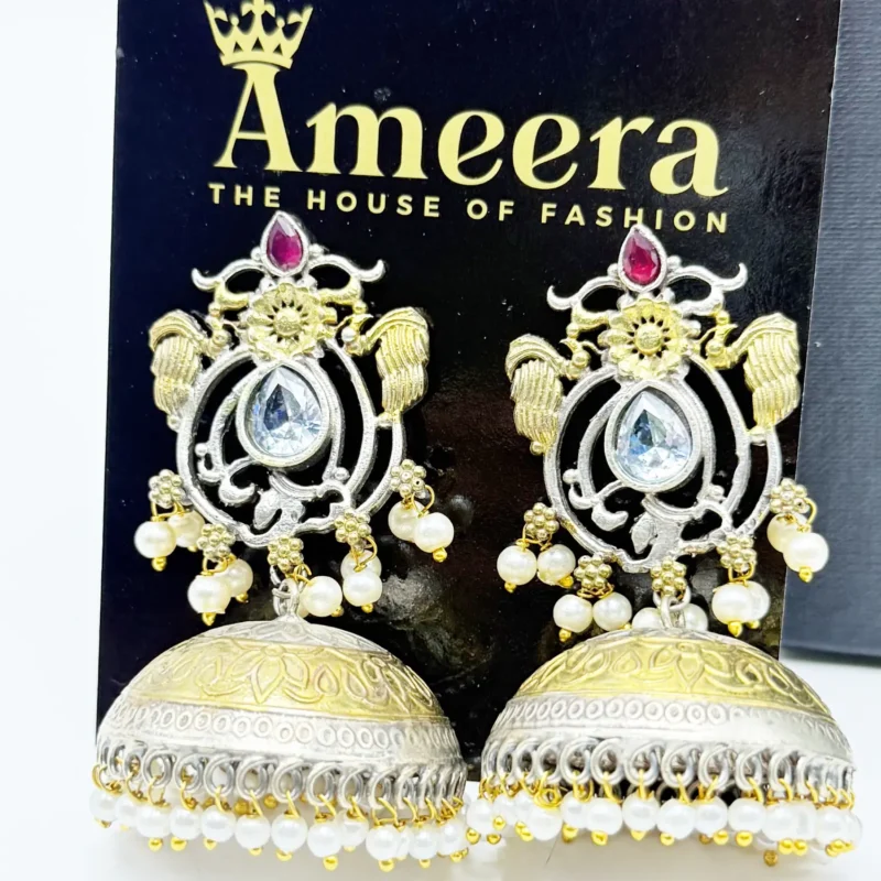 Antique Dual Tone Earrings Article 14 - Image 3