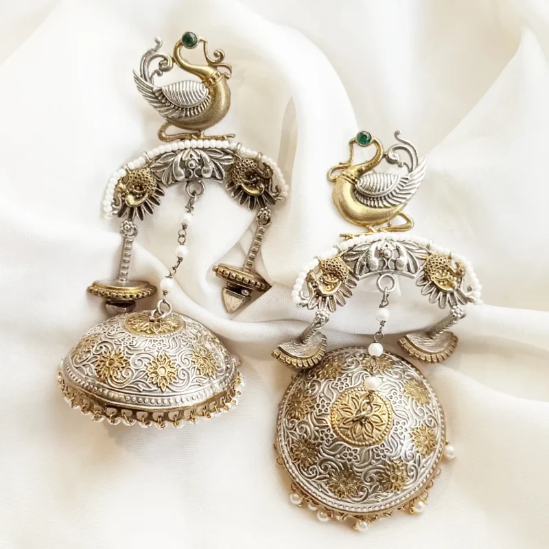 Antique Dual Tone Earrings Article 16 - Image 3