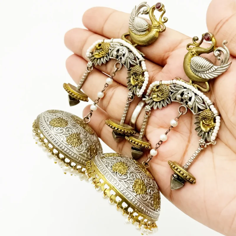 Antique Dual Tone Earrings Article 16 - Image 2