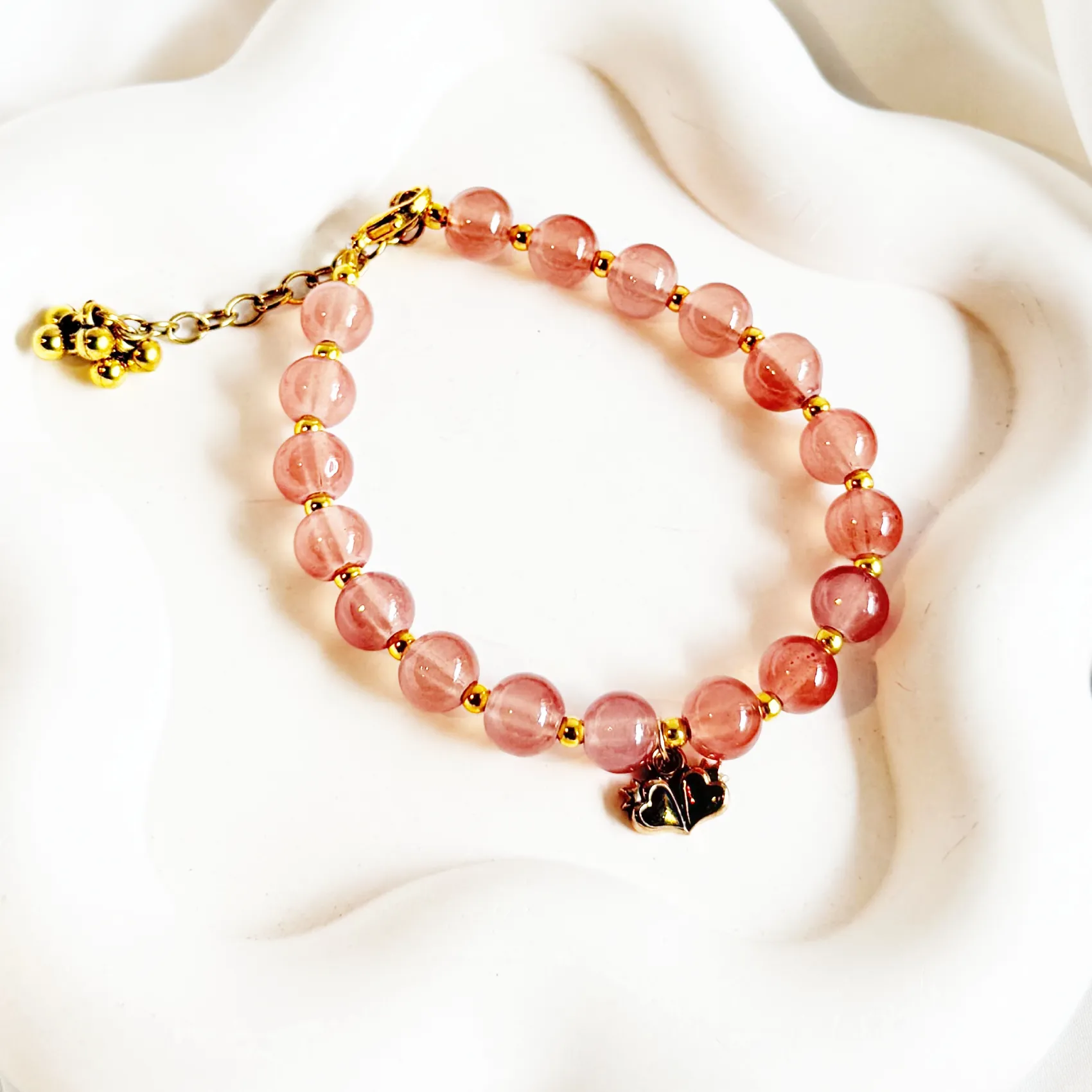 Beaded Dual Heart Bracelet - Image 3