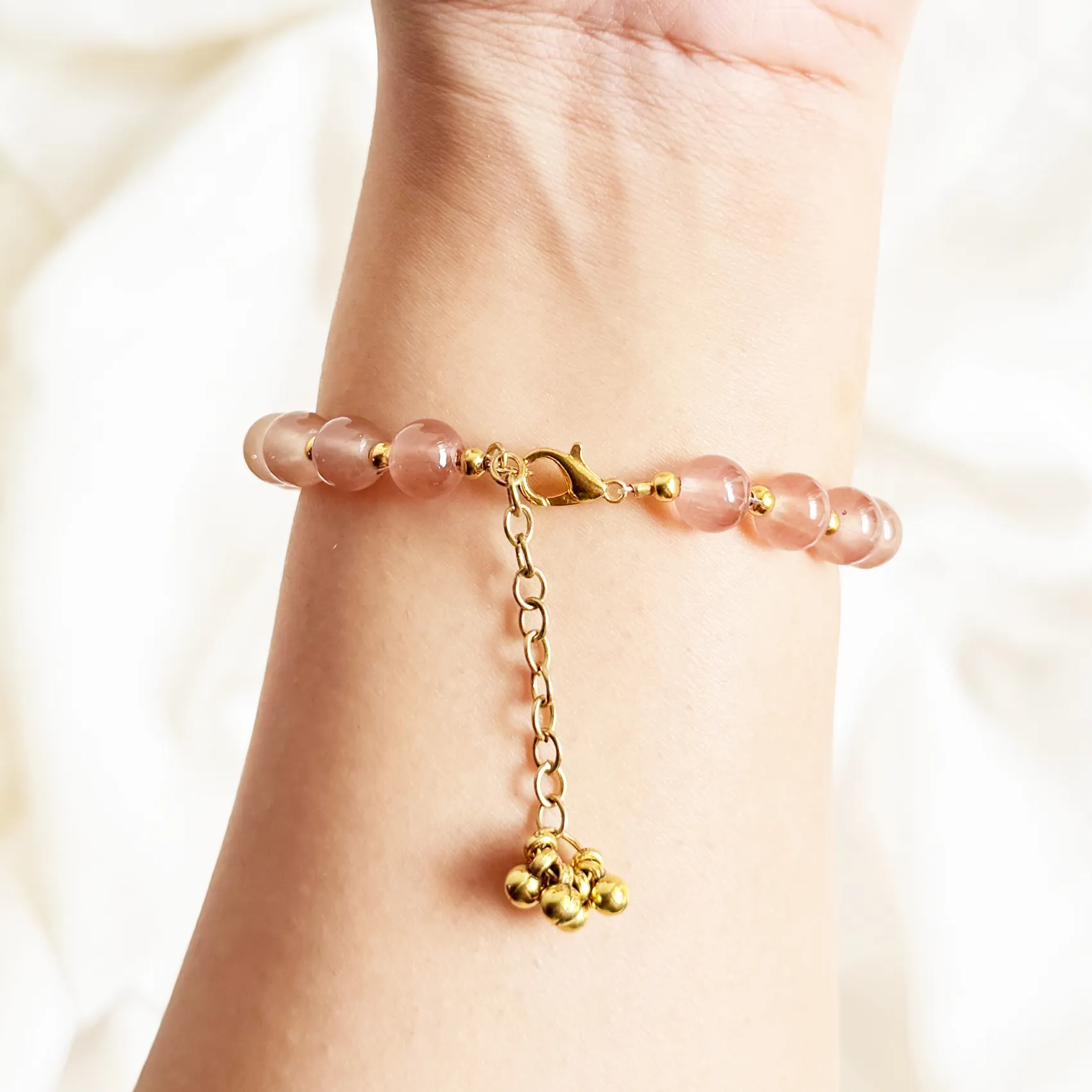 Beaded Dual Heart Bracelet