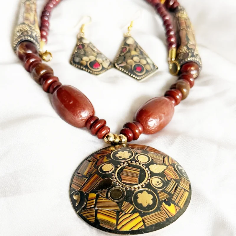 Antique Handcrafted Mosaic Stone Mala Set Article 5