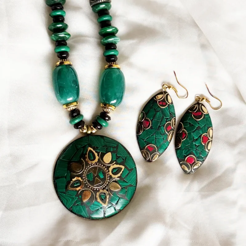 Antique Handcrafted Mosaic Stone Mala Set Article 6