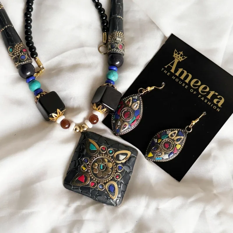 Antique Handcrafted Mosaic Stone Mala Set Article 7